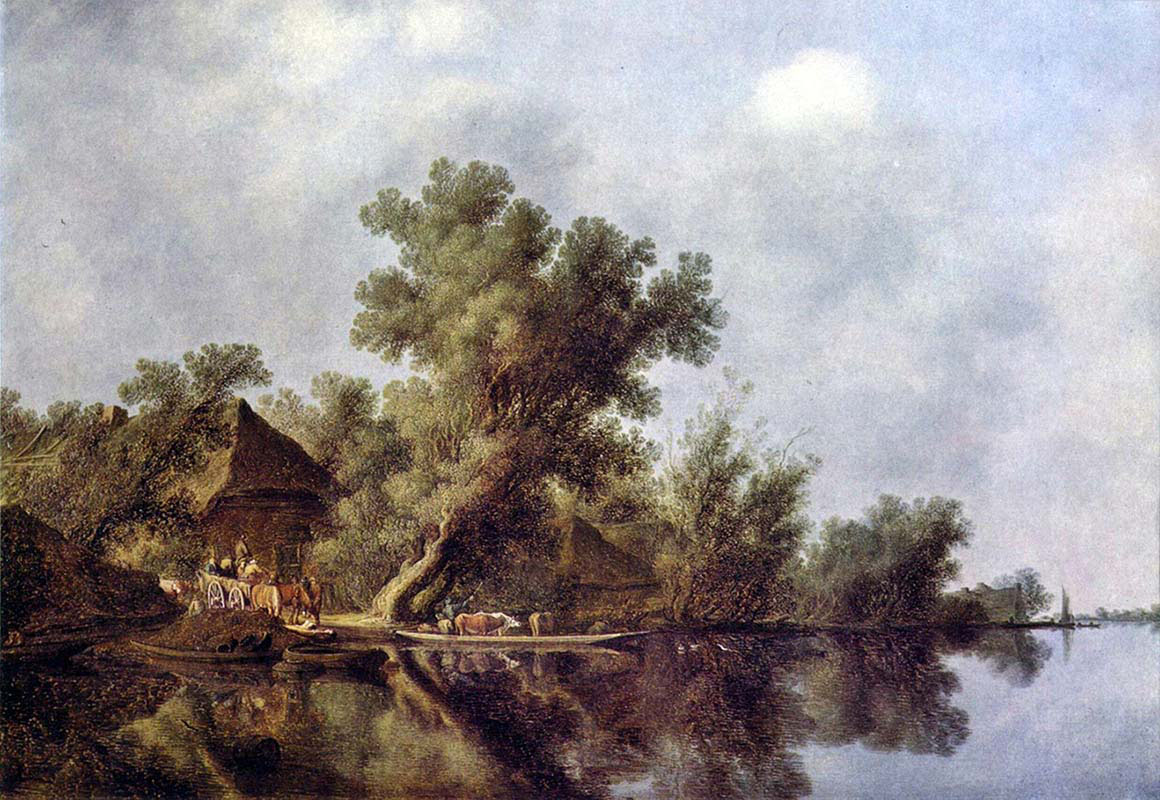 River Landscape with Ferry